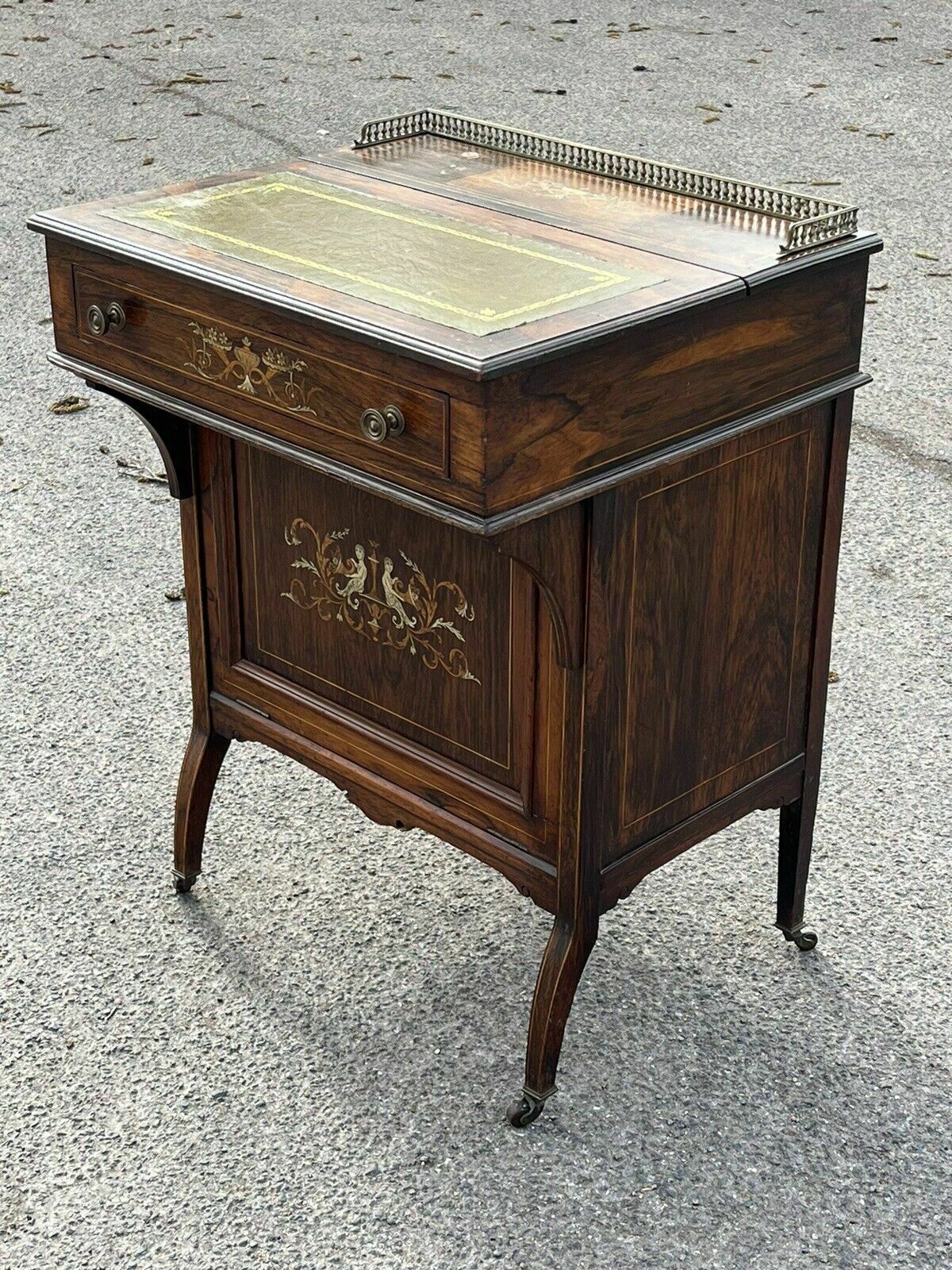 photo buy English Victorian Rosewood Davenport Desk & Chair, Possibly By James Shoolbred.