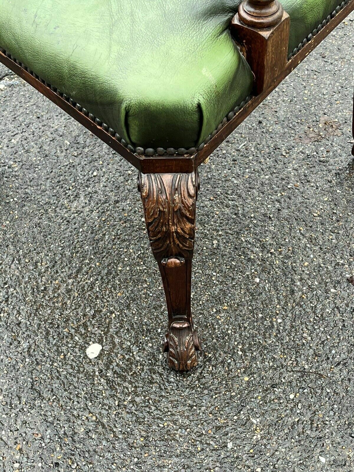 English Country Home Antique Mahogany Library Armchair. photo vintage