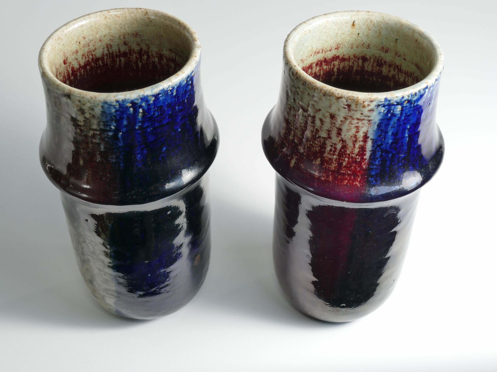 Scandinavian Modern Set Of 2 Ceramic Vases, Sylvia Leuchovius, Rörstrand 1976 £1,288.86per Set photo for sale