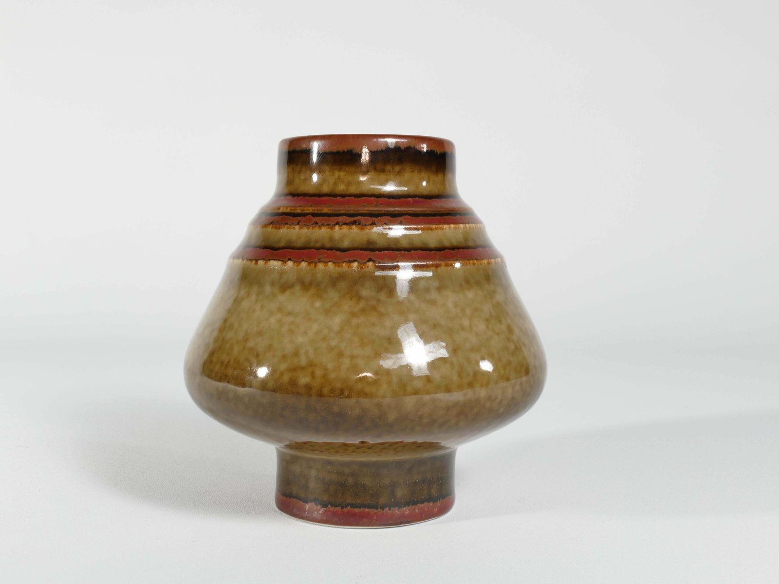 Mid Century Modern Stoneware Bamboo Vase, By Olle Alberius For Rörstrand, Sweden photo 234.0
