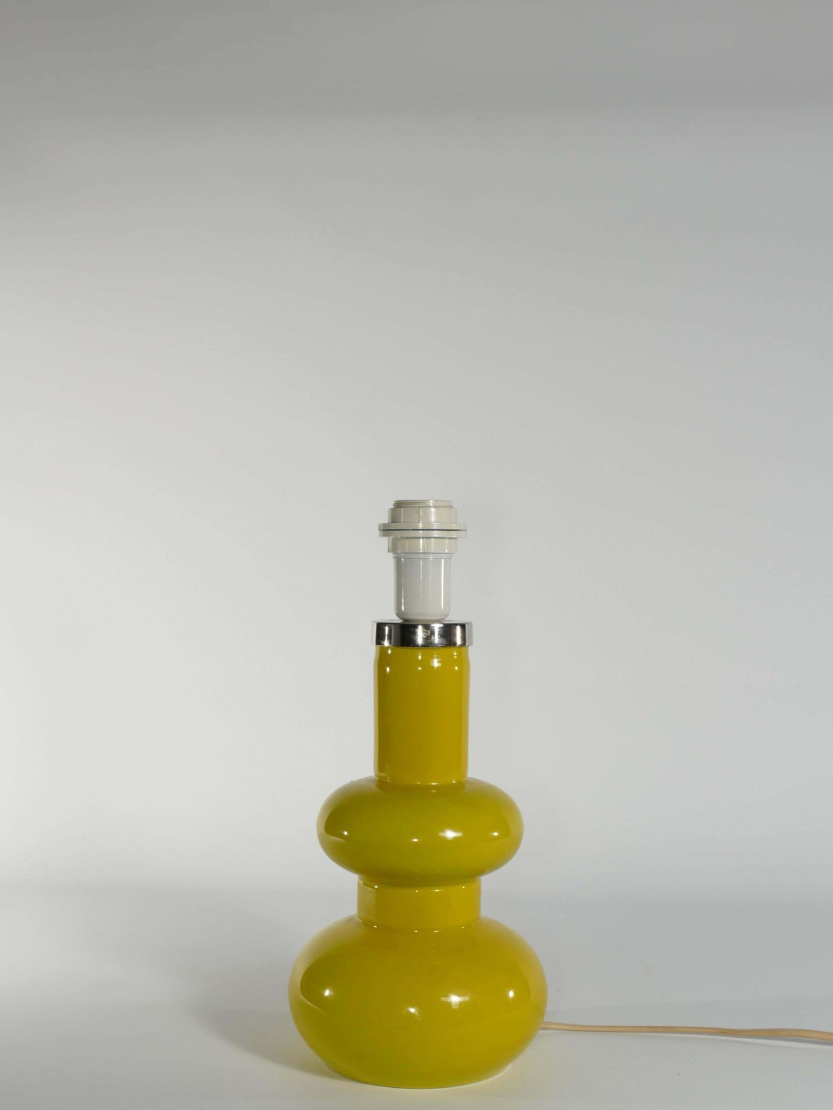 Mid Century Modern Curvaceous Bright Yellow Glass Table Lamp By Orrefors, 1960s photo 644.0