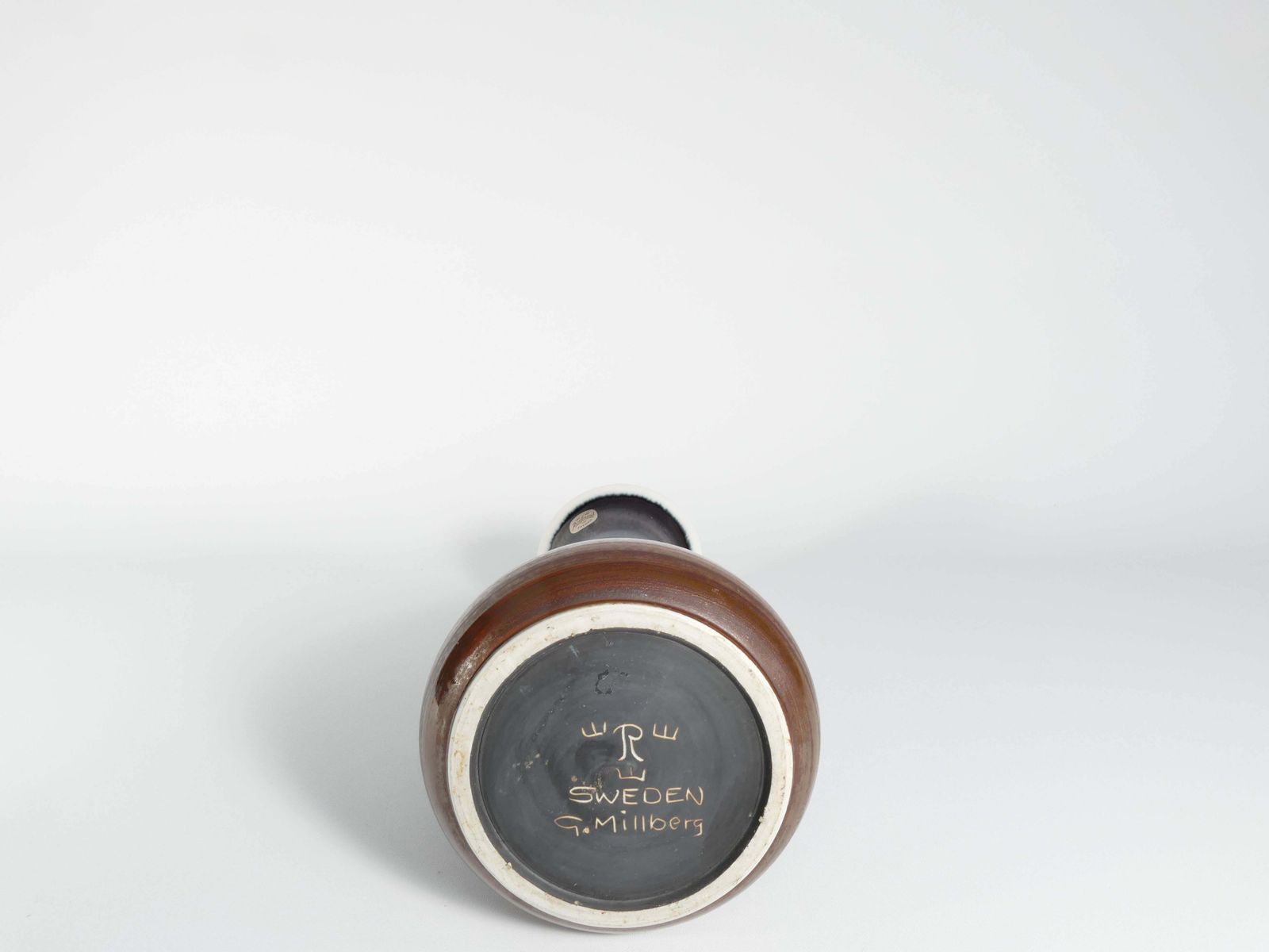 Large Polychrome Stoneware Vase By Gösta Millberg, Rörstrand, Sweden, 1960s photo buy