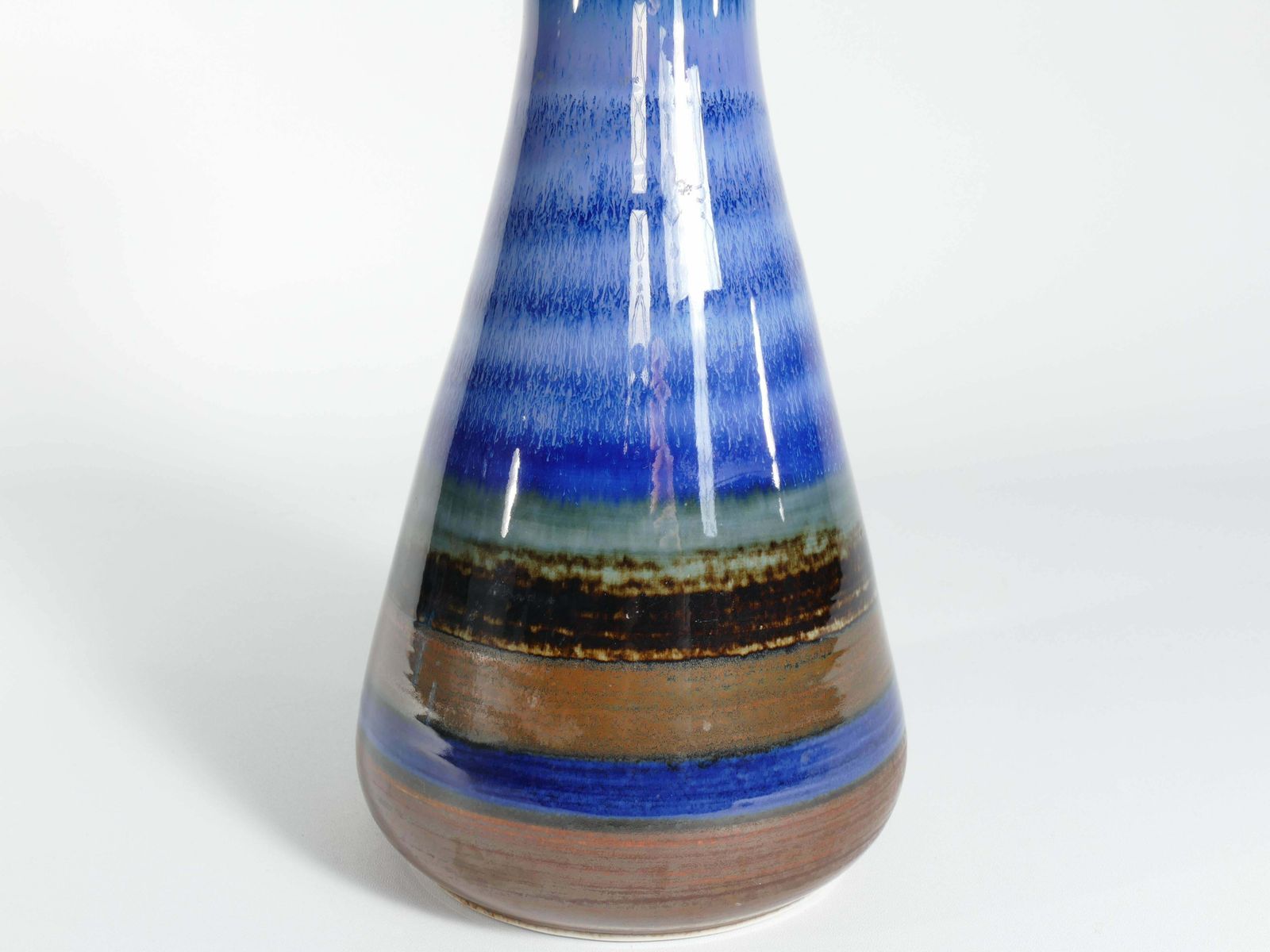 395.0 Large Polychrome Stoneware Vase By Gösta Millberg, Rörstrand, Sweden, 1960s photo
