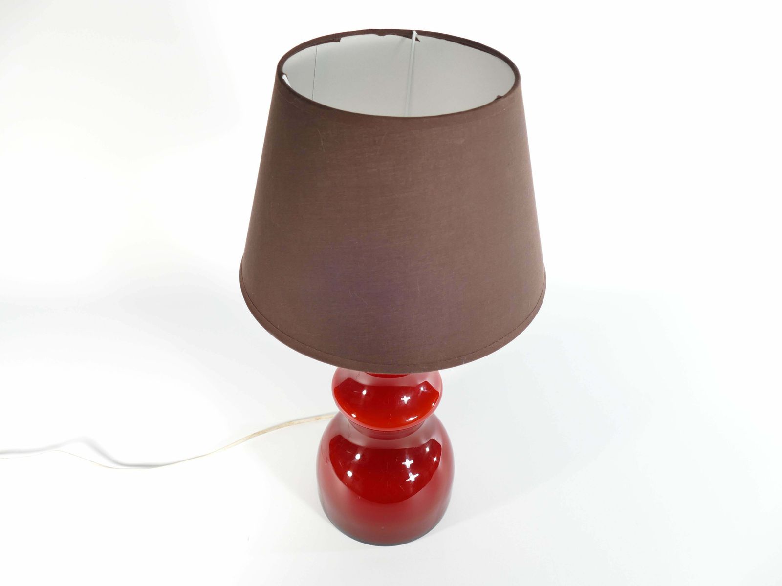 Scandinavian Modern Oxblood Red Table Lamp By Gert Nyström For Hyllinge photo for sale
