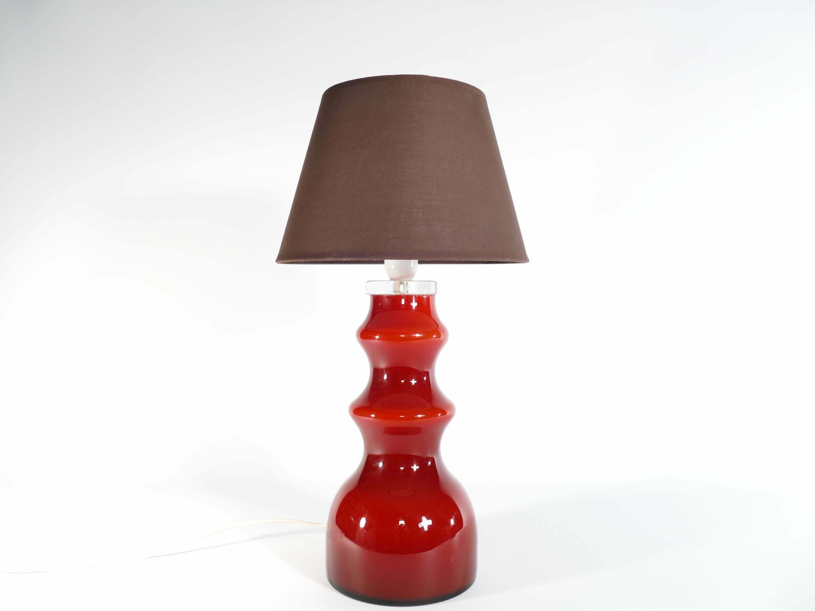 Scandinavian Modern Oxblood Red Table Lamp By Gert Nyström For Hyllinge photo vintage
