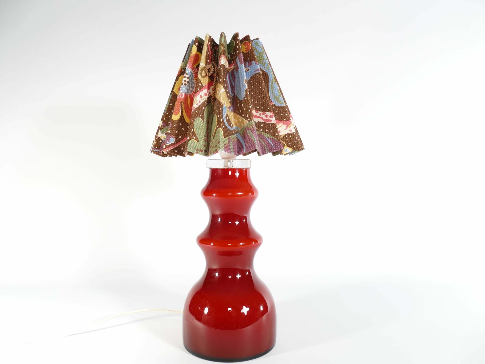 photo for sale Scandinavian Modern Oxblood Red Table Lamp By Gert Nyström For Hyllinge