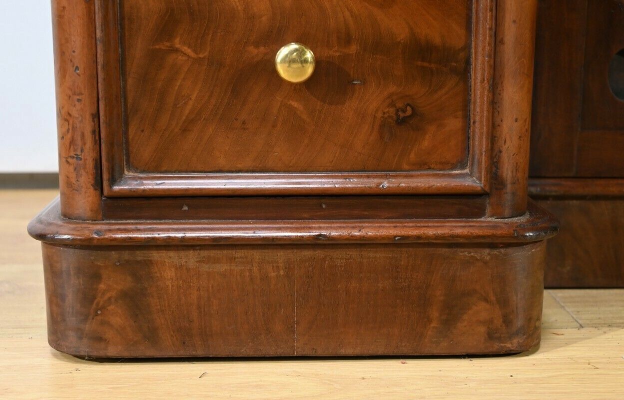 photo vintage Mahogany Cylinder Library Desk, Victorian Period, England – 1850