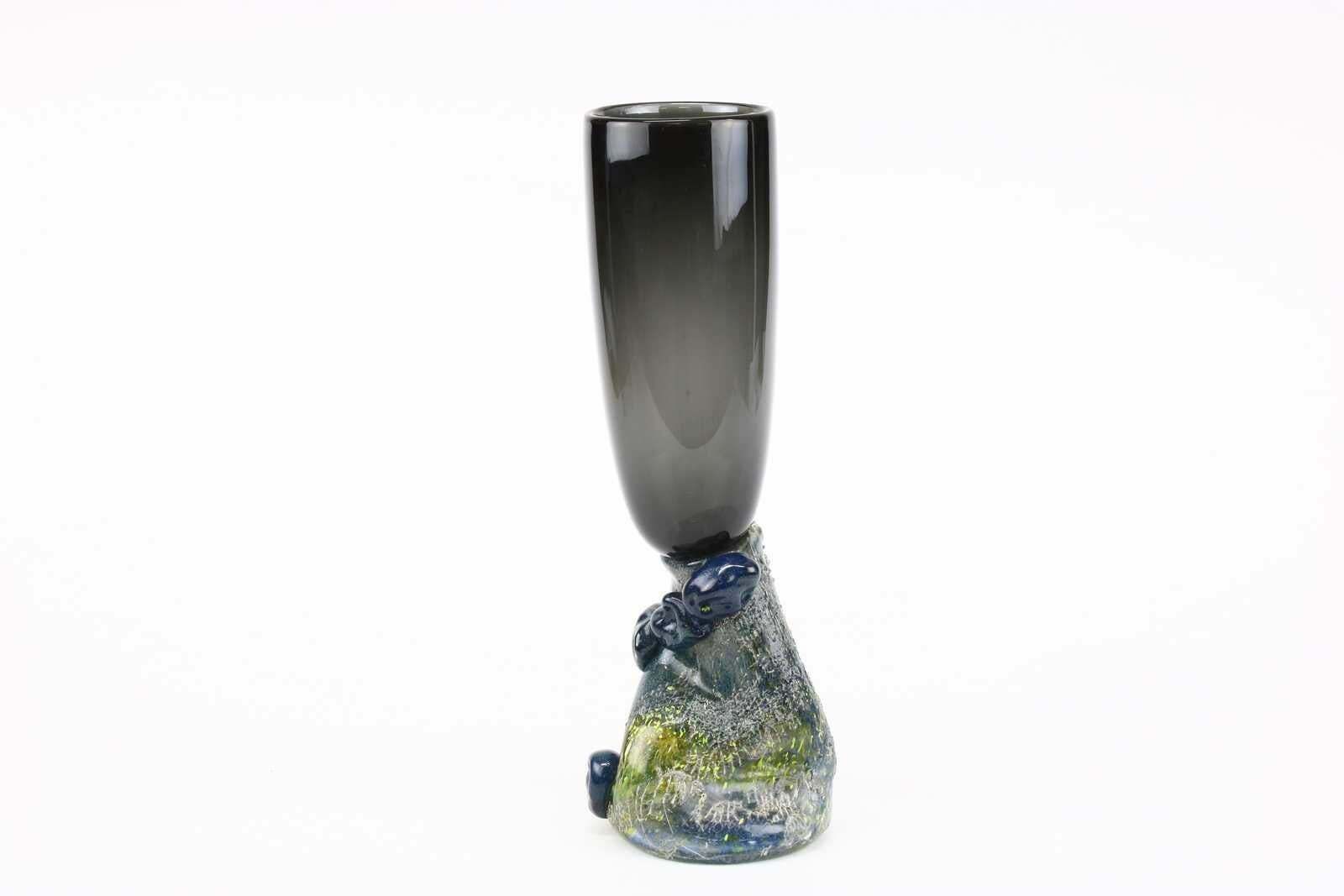 Vesuvius Transcontinental, Unique Art Glass Vase By Björn Stern, Sweden 1989 photo furniture