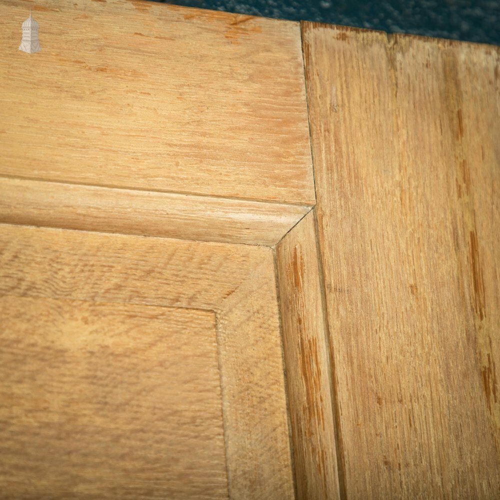 Oak Panelled Door, 8 Raised Panels With Leather Detail photo buy