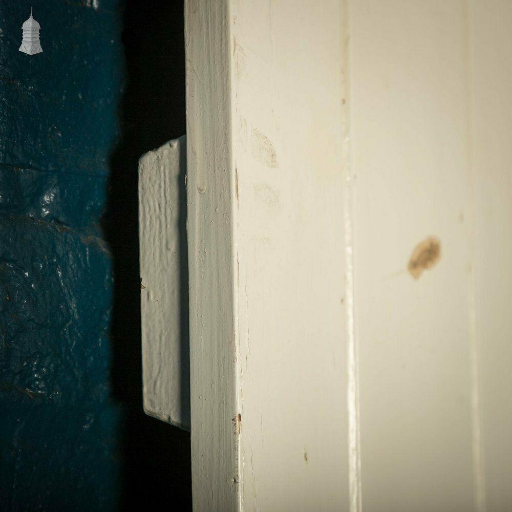 Ledged Plank Door, White Painted photo vintage