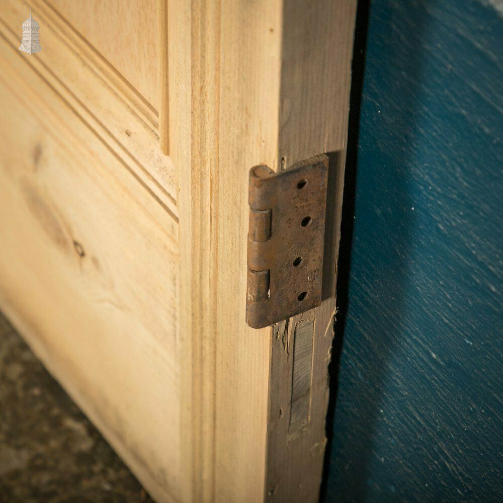 Half Glazed Door, Moulded Pine 5 Panel photo vintage