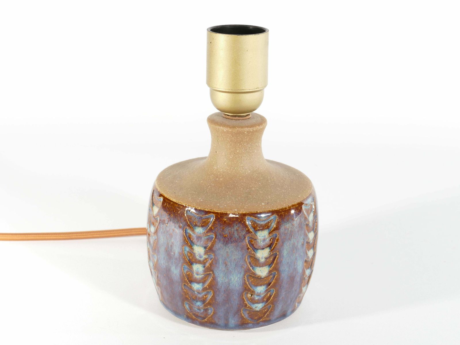 photo furniture Scandinavian Modern Blue Glazed Stoneware Table Lamp, Søholm Stentøj, 1960s