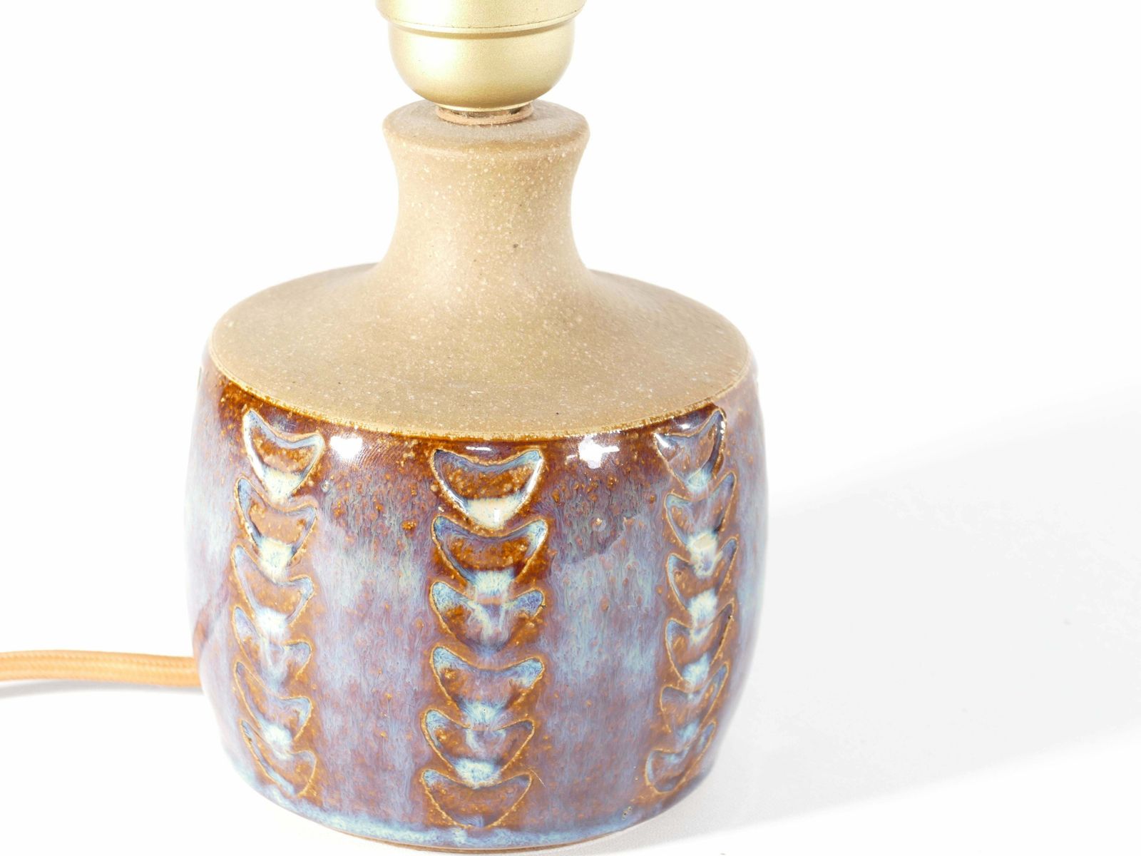 photo buy Scandinavian Modern Blue Glazed Stoneware Table Lamp, Søholm Stentøj, 1960s