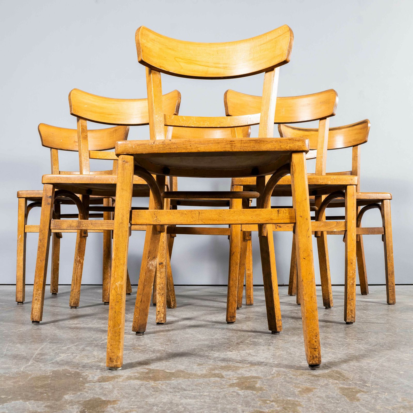 1950’s Standard Single Bar Back Farmhouse French Mixed Dining Chairs – Good Quantities Available photo vinterior