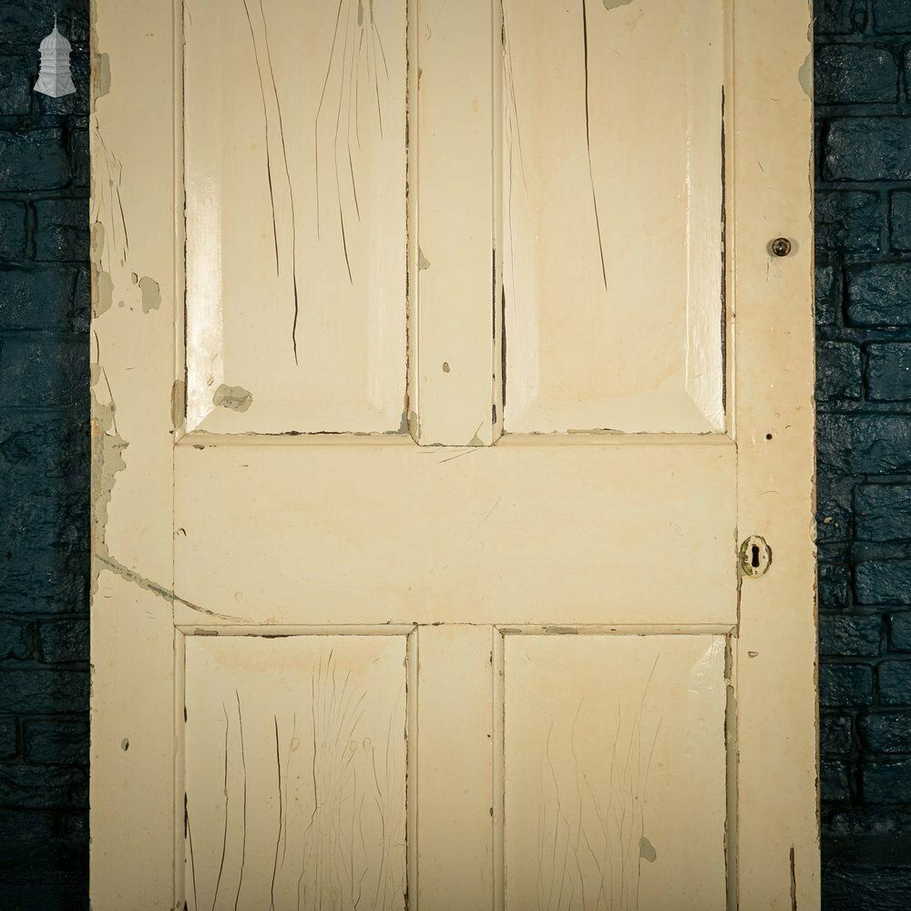 Pine Panelled Door, 4 Raised Panels, White Painted photo Home Fixtures
