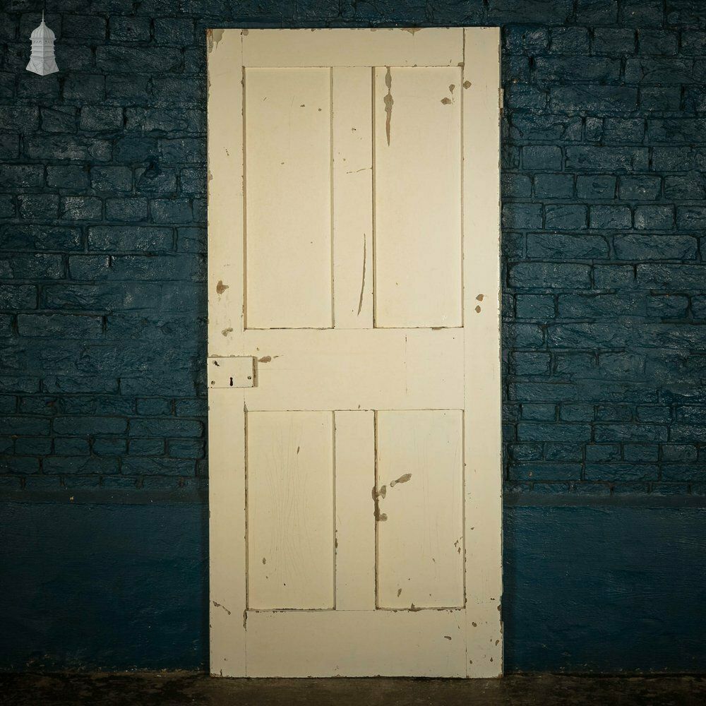Pine Panelled Door, 4 Raised Panels, White Painted photo buy