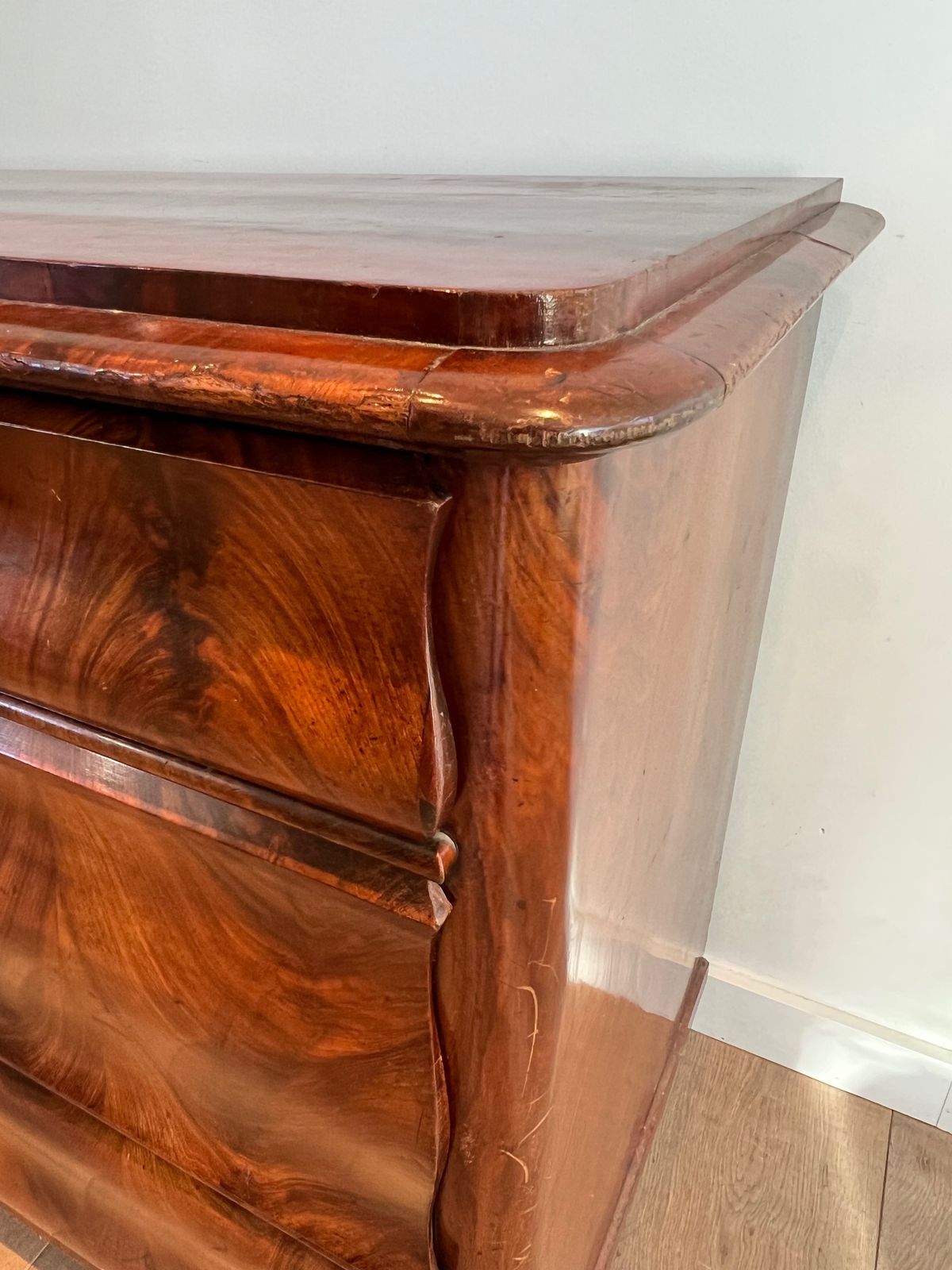 photo for sale Louis Philippe Chest Of Drawers In Flamed Mahogany