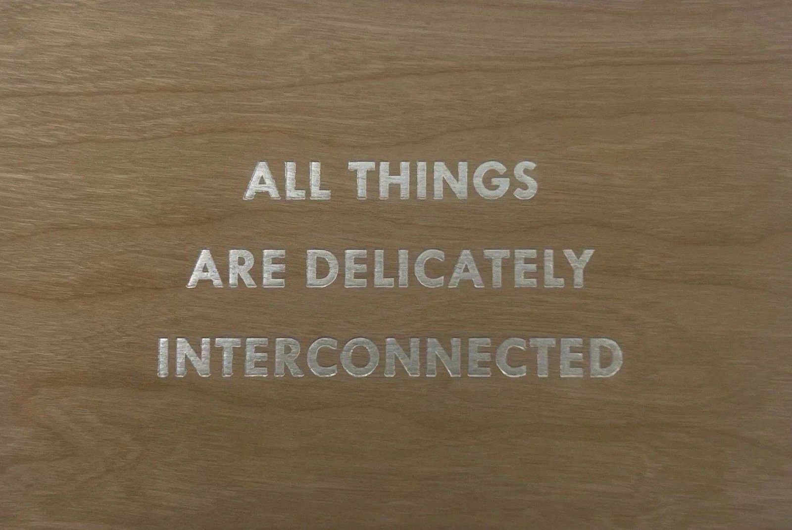 All Things Are Delicately Connected   Gold (Truism Series) By Jenny Holzer 2000