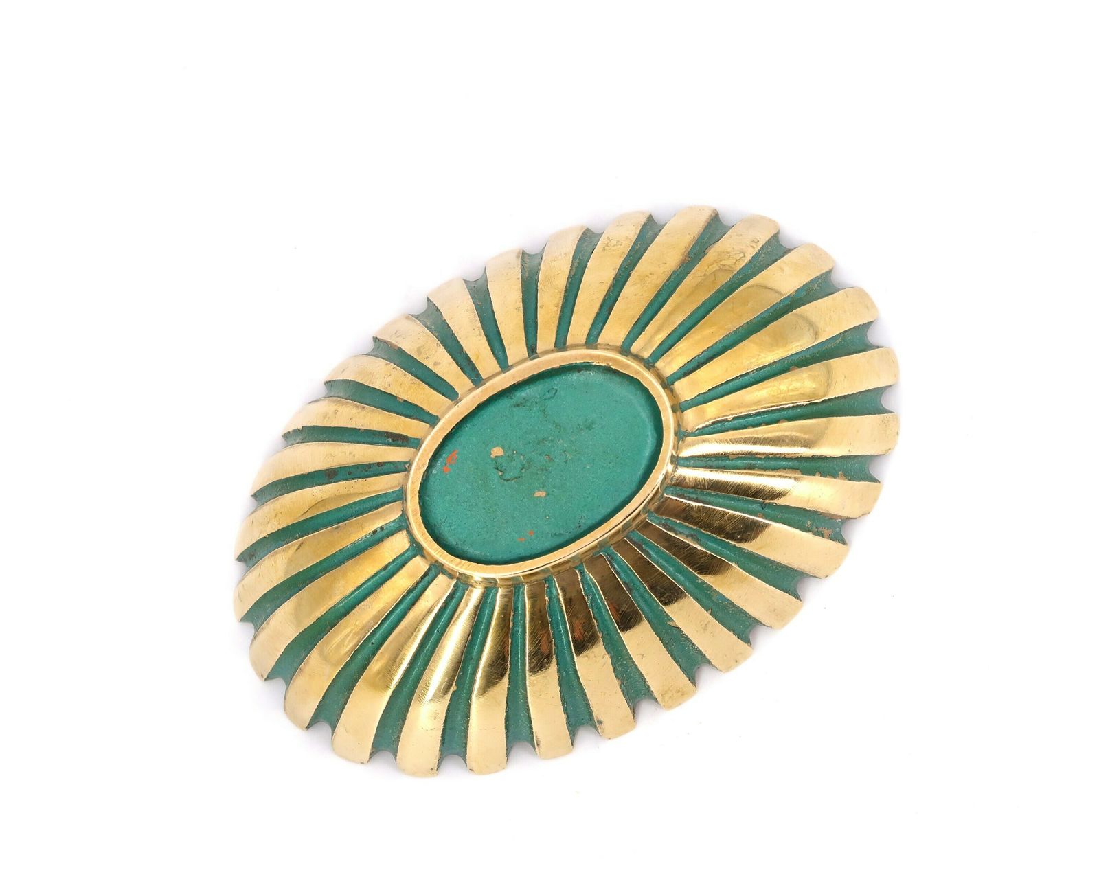 photo furniture Bronze And Turquoise Bowl, Ring Dish By Maurice Ascalon, 1950s / Made In Israel, Mid Century Modern, Judaïca, Pal Bell Co