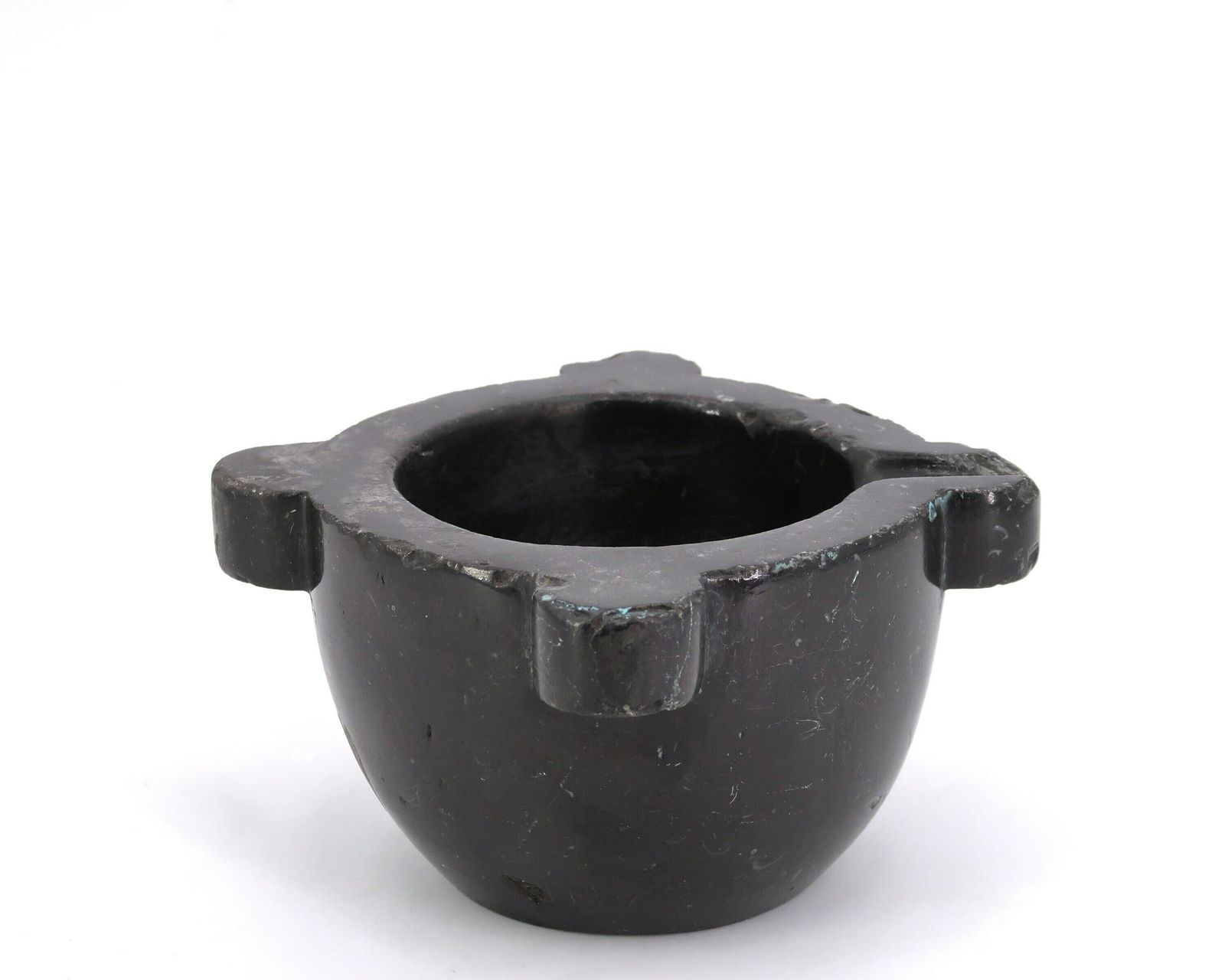 French Black Marble Mortar, Wood And Porcelain Pestle, XIX Century / Wabi Sabi Rustic Kitchen Grey Country Boho Chic Folk photo buy