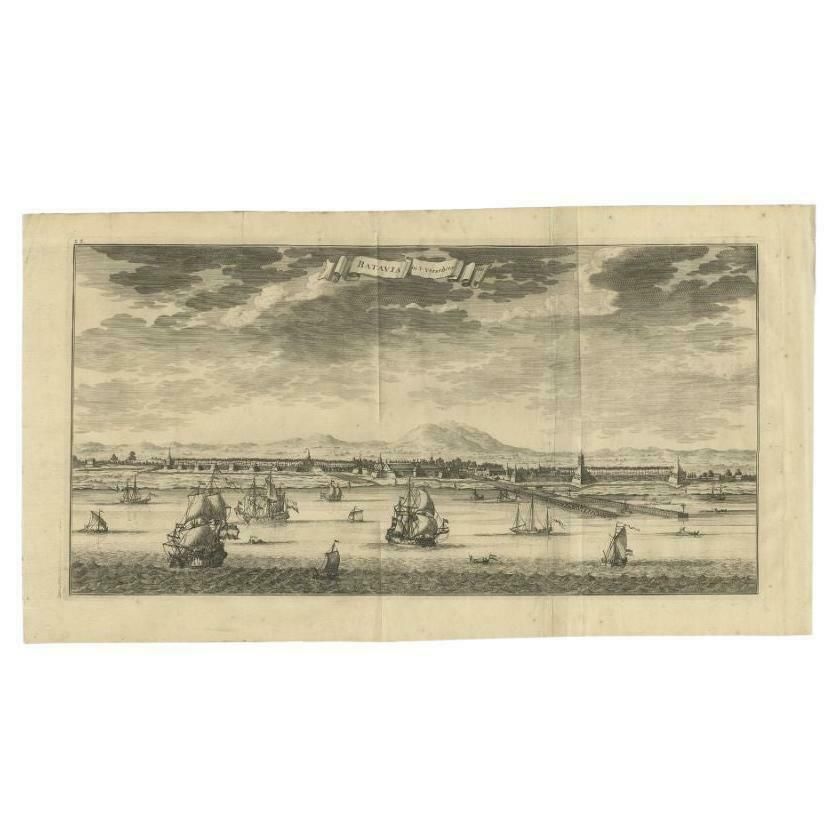 Antique Print Of Batavia (Jakarta) In The Dutch East Indies, 1726