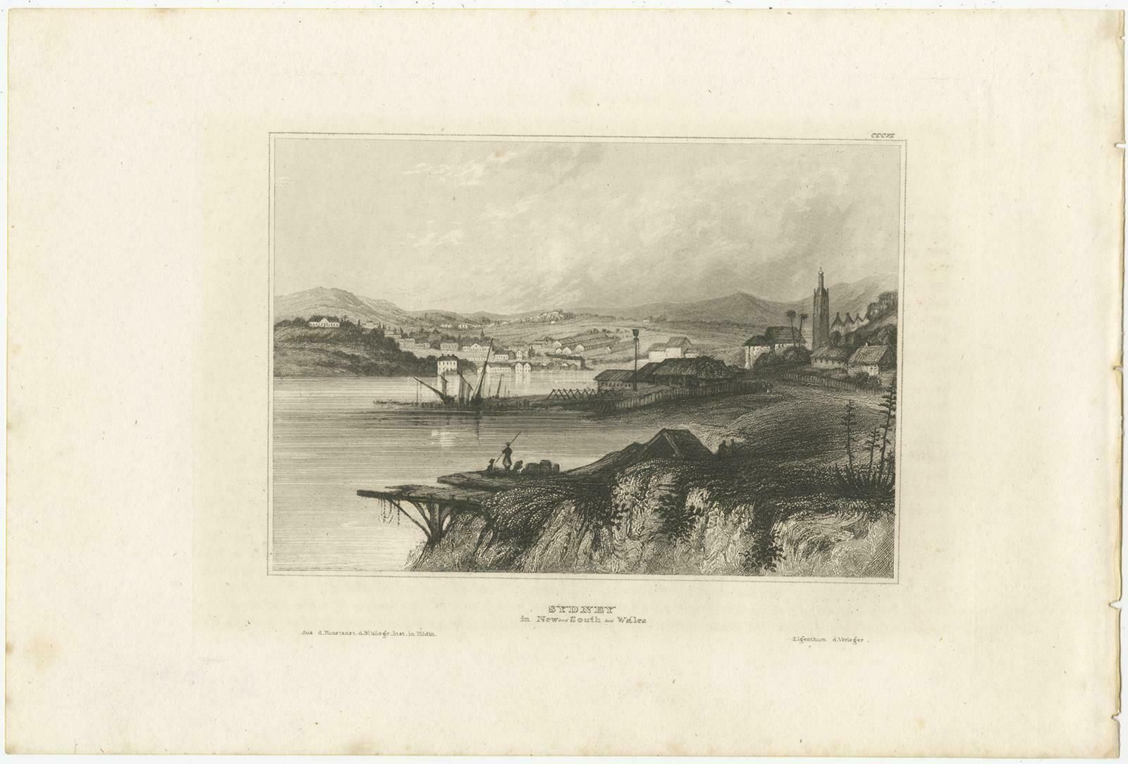 Antique Print Of Sydney, New South Wales, Australia photo furniture