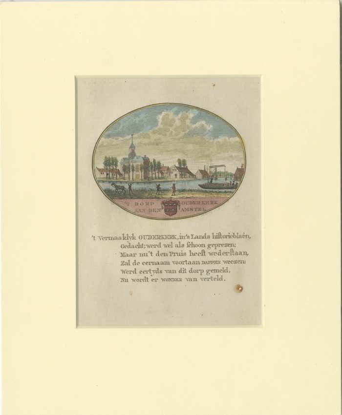 Antique Print Of The City Of Ouderkerk Aan De Amstel, Holland, 1795