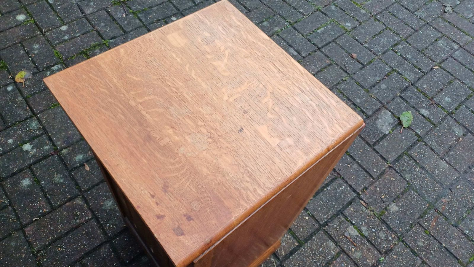 Vintage Retro Oak And Chrome Bedside Cupboard. photo 225.0