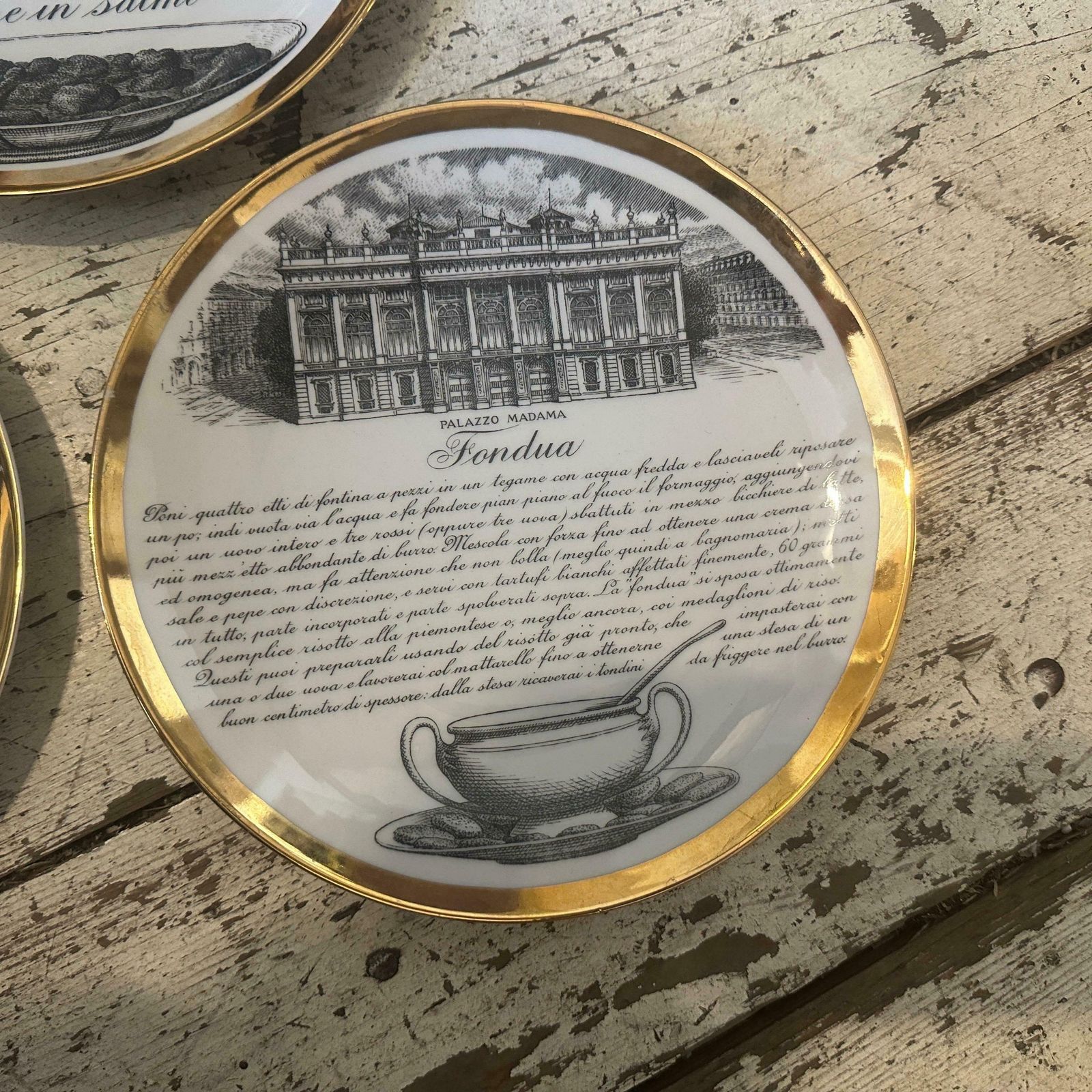 1970s Set Of Four Mid Century Modern Porcelain Mural Plates By Piero Fornasetti photo 1325.0
