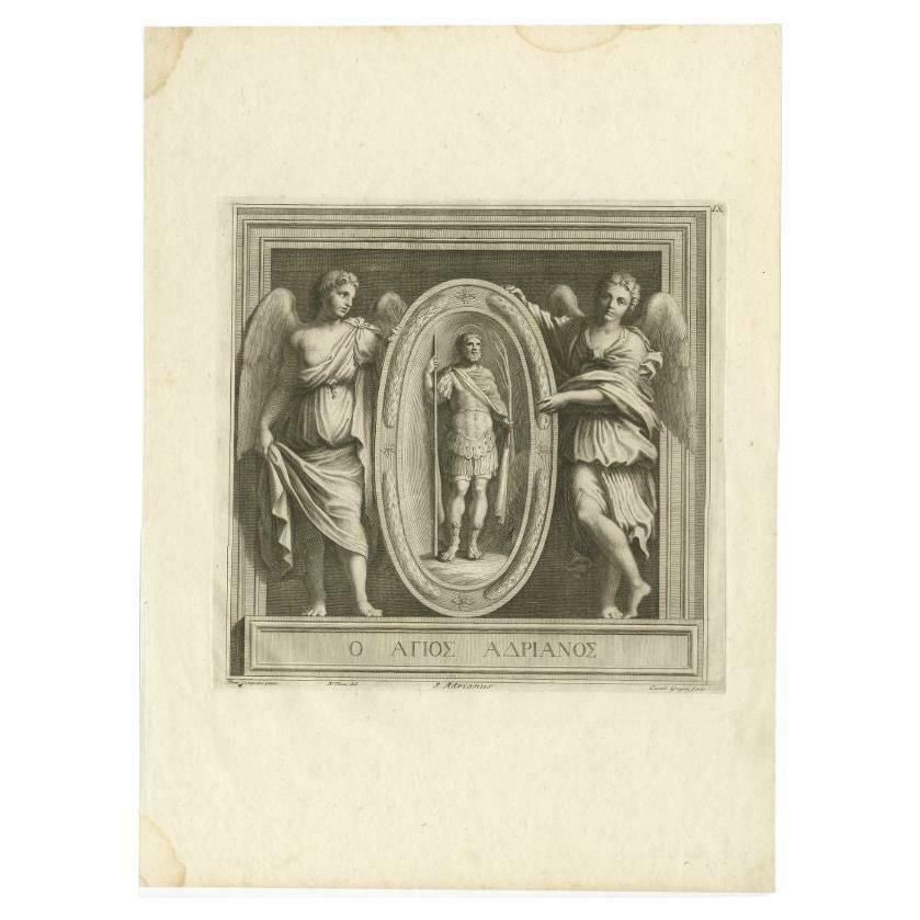 Antique Print Of Saint Adrianus By Gregory, 1762