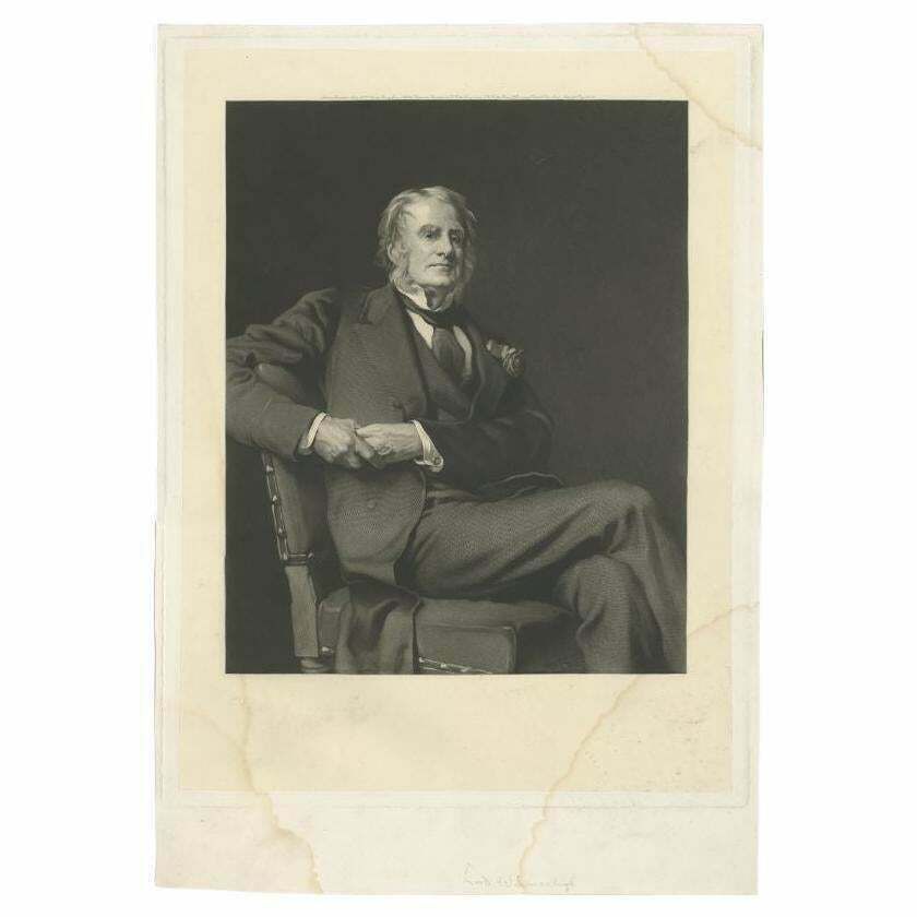 Antique Portrait Of John Wilson Patten By Graves, 1884 photo furniture