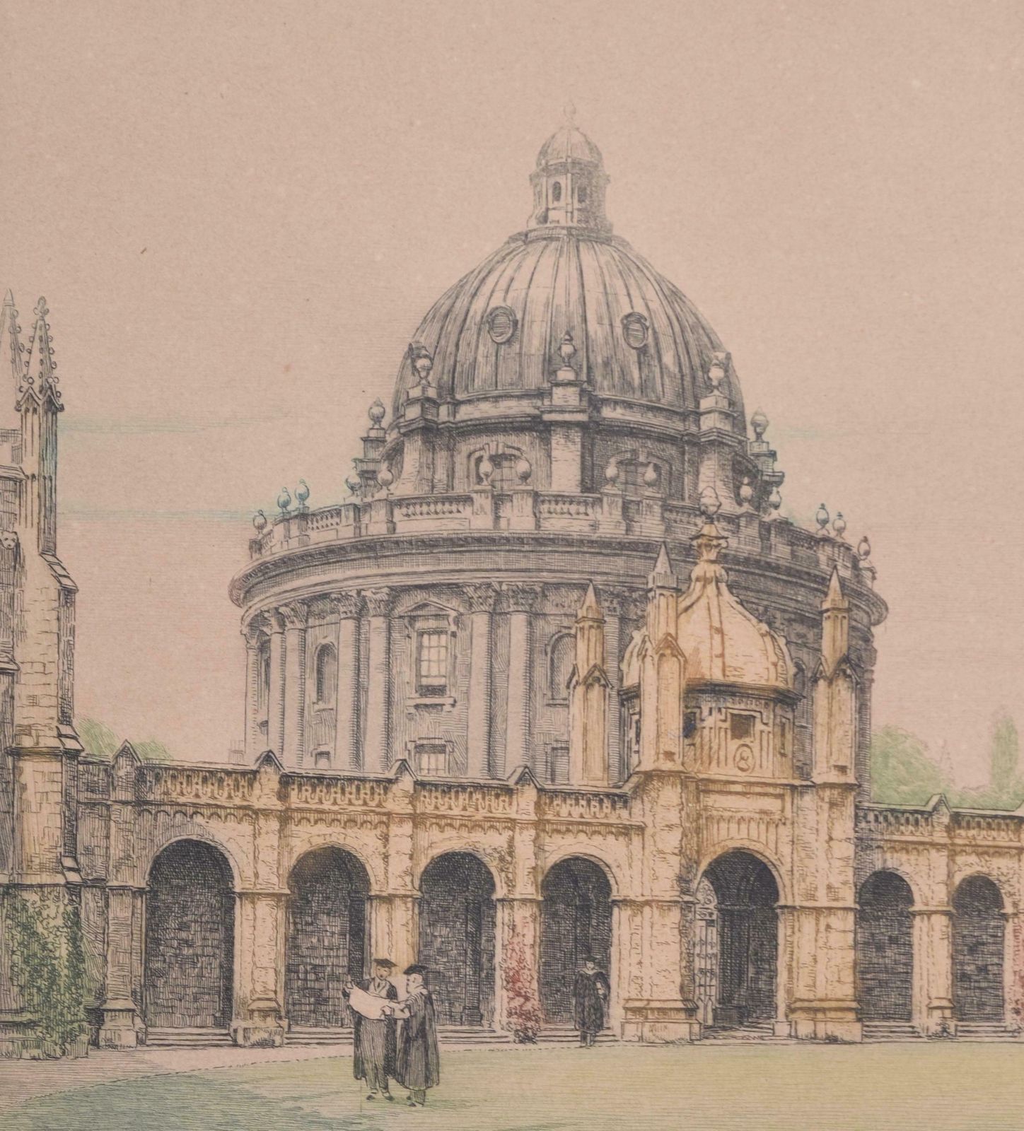 Henry Walker The Radcliffe Camera From All Souls College, Oxford Etching By Henry Walker photo furniture
