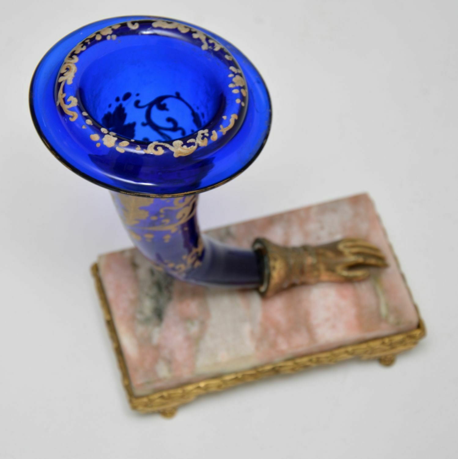 Antique French Empire Style Glass Cornucopia Vase photo Home Decor