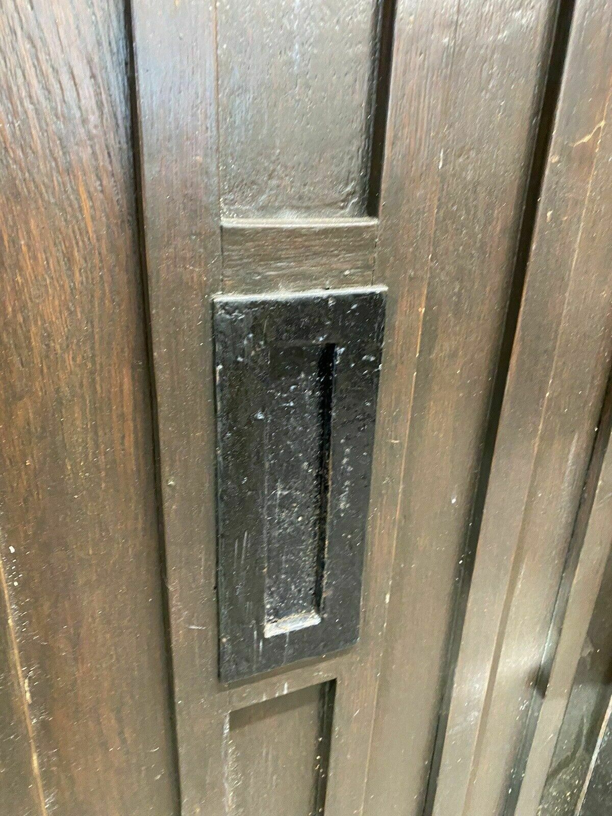Solid Oak Stained Glass Front Door + Frame Antique Period Reclaimed Old Leaded photo vintage