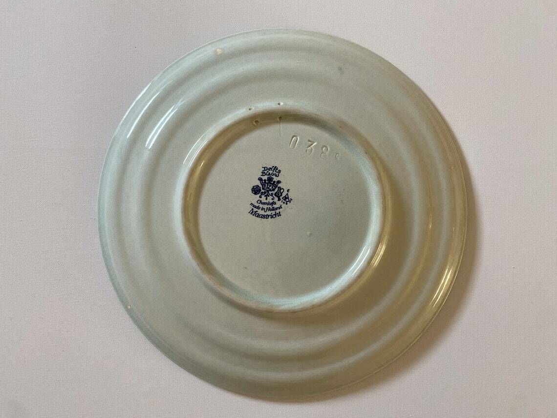 Vintage Delft Blue Wall Plate By Chemkefa  Jan Steen  Holland photo vintage