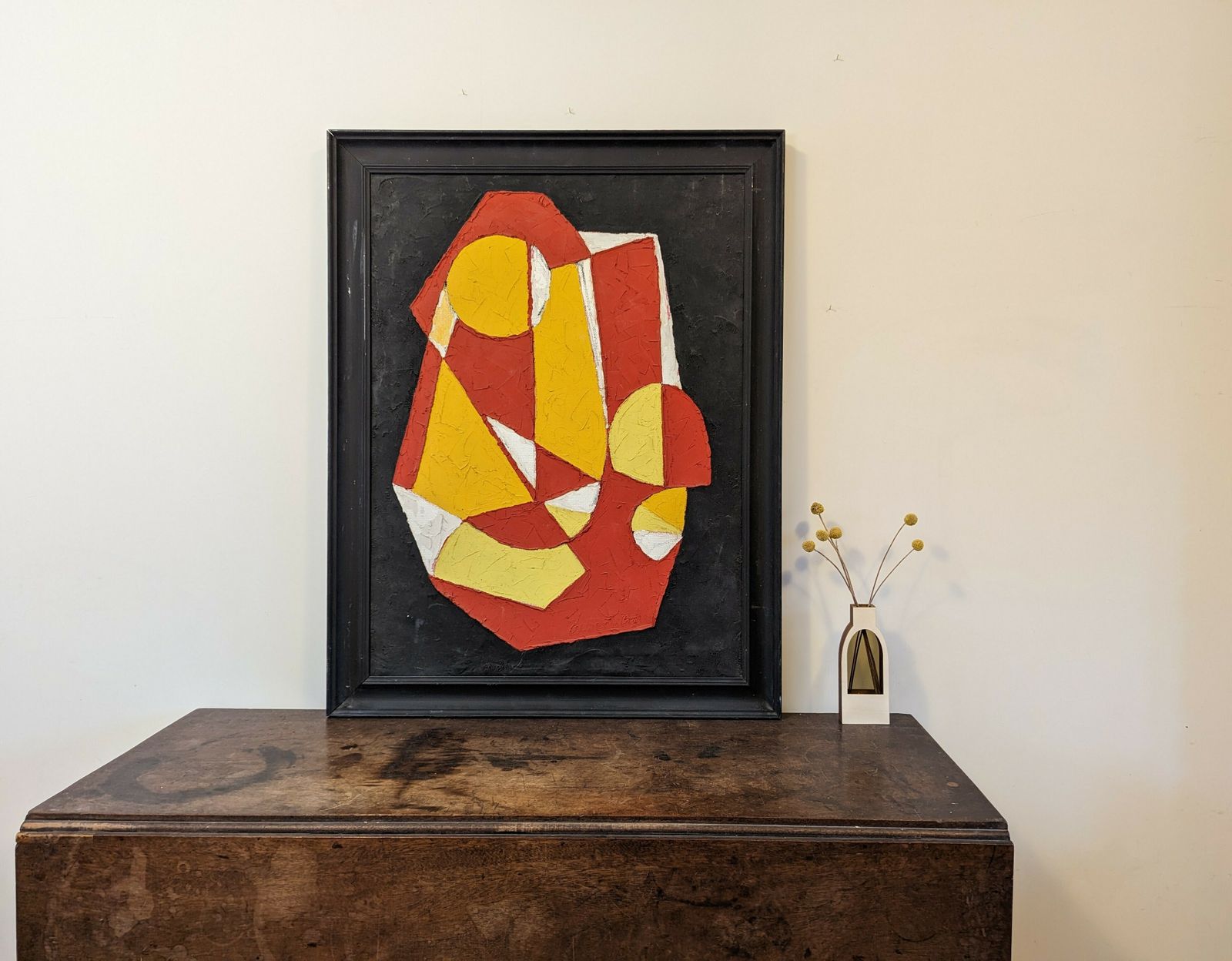 Cradle Oil Painting, Mid 20th Century photo for sale