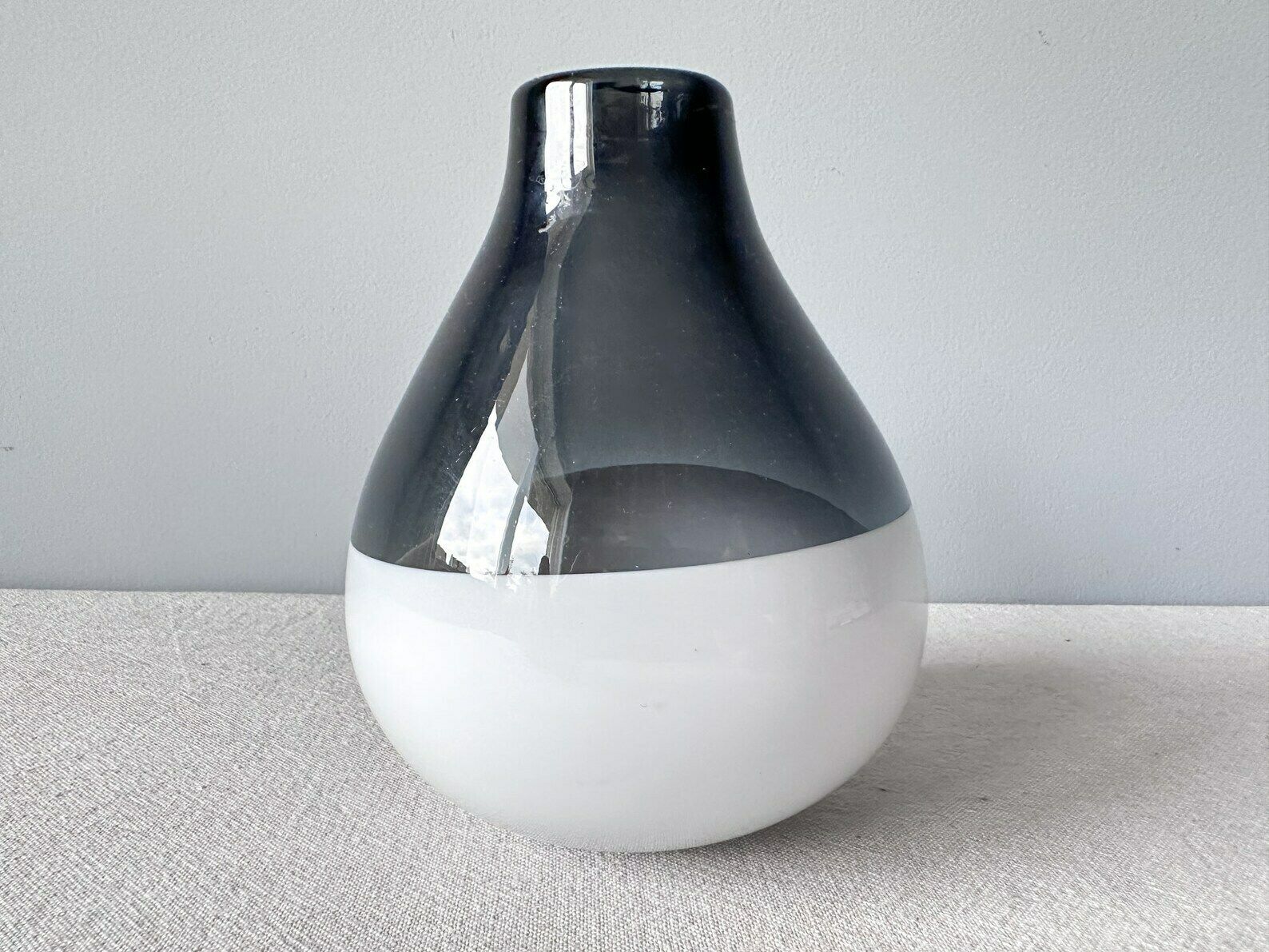 Vintage Vase, Mouth Blown Vase, Unique Gift, Mid Century Vase, Hand Made Vase, Teardrop Shaped Vase