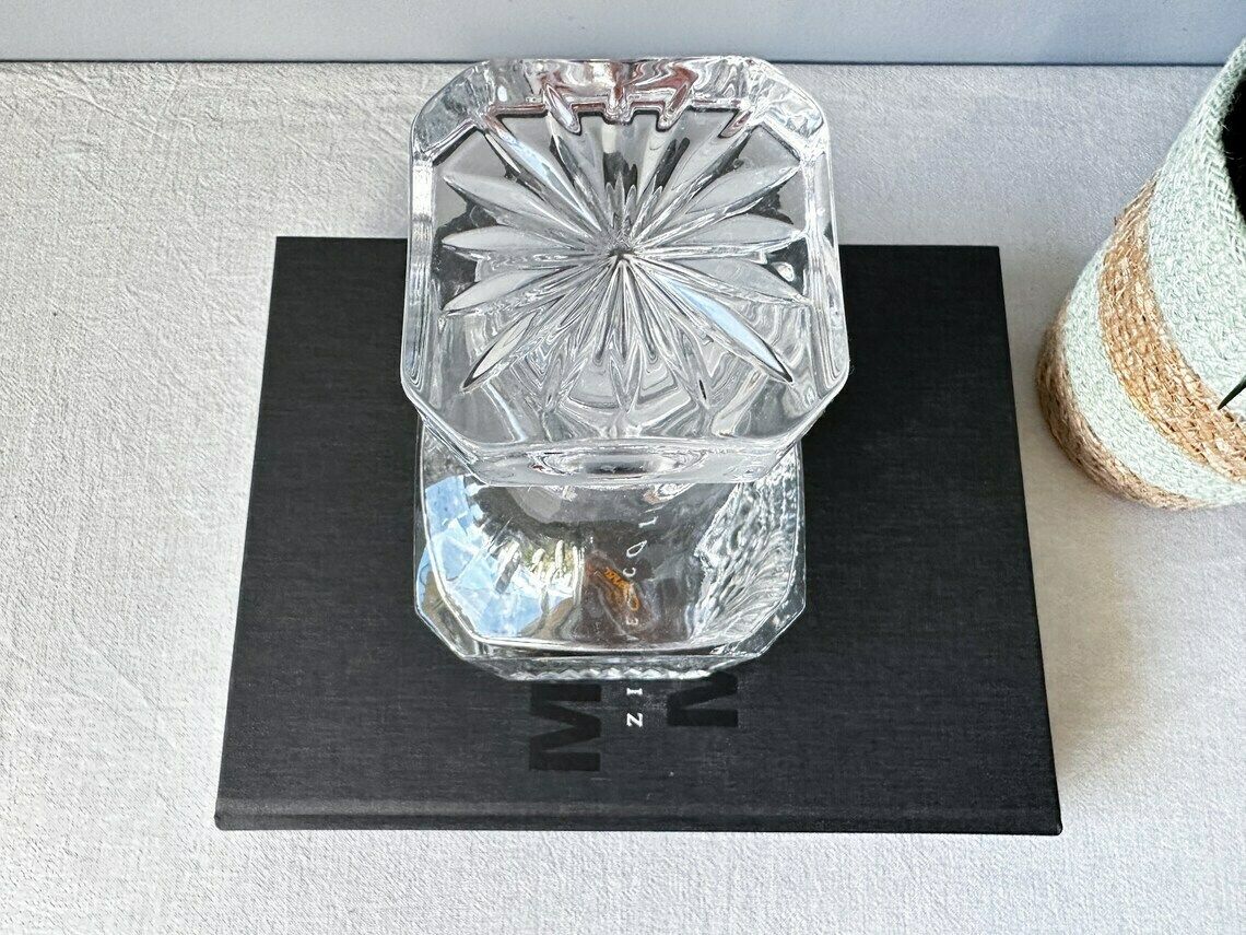 Vintage Crystal Decanter/Carafe, J.G. Durand Cristal, Cut Crystal Carafe, Mid Century Bar Decor, Lead Crystal photo vinterior