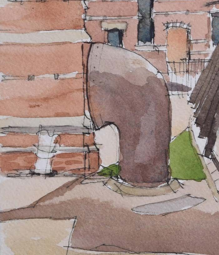Keble College, Oxford Watercolour By Gavin Pomeroy 1979 photo for sale