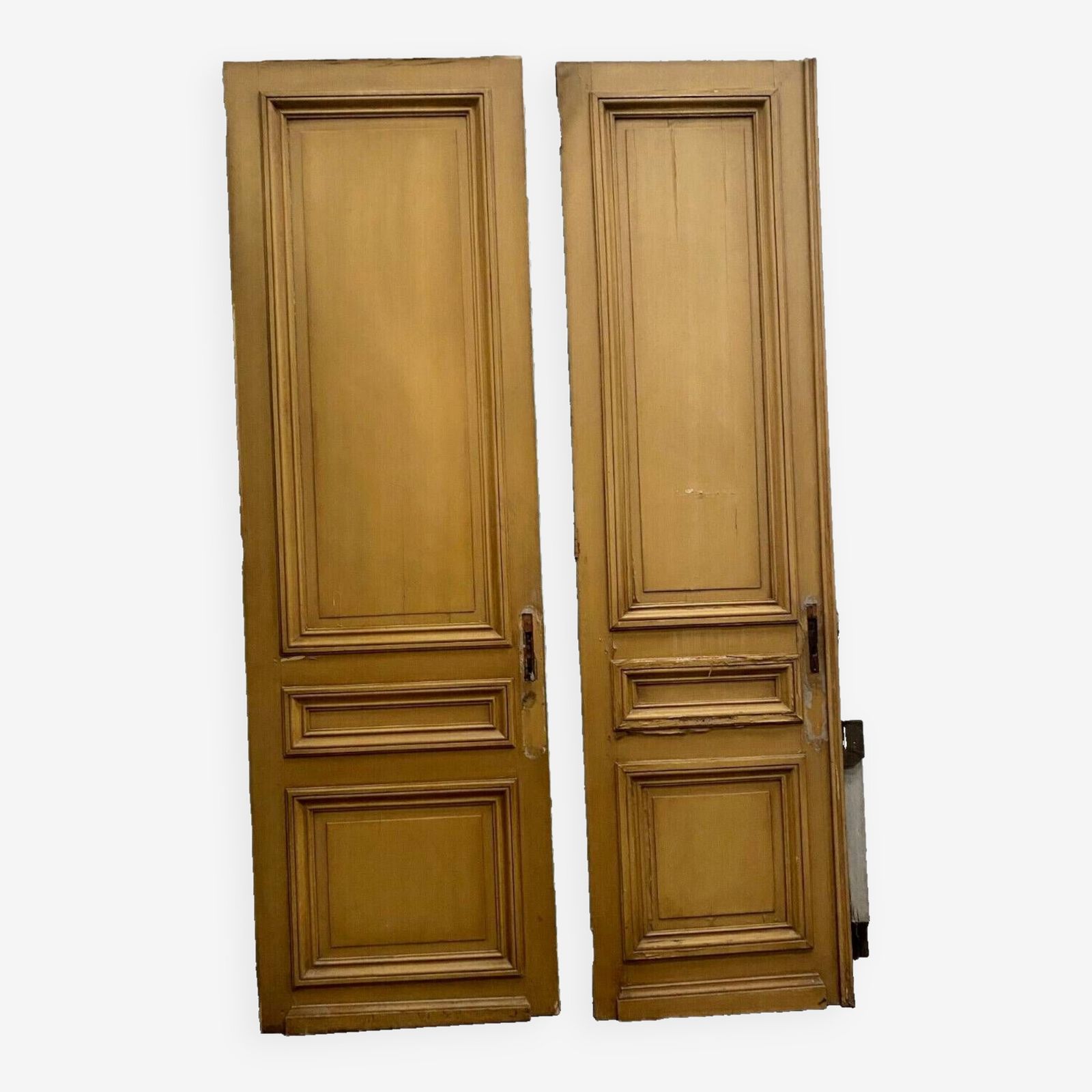 Set Of Two Single Sided Doors In 19th Century Solid Fir
