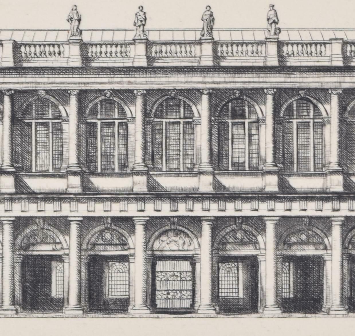 Alfred Blundell The Wren Library, Trinity College, Cambridge Etching By Alfred Blundell photo Art