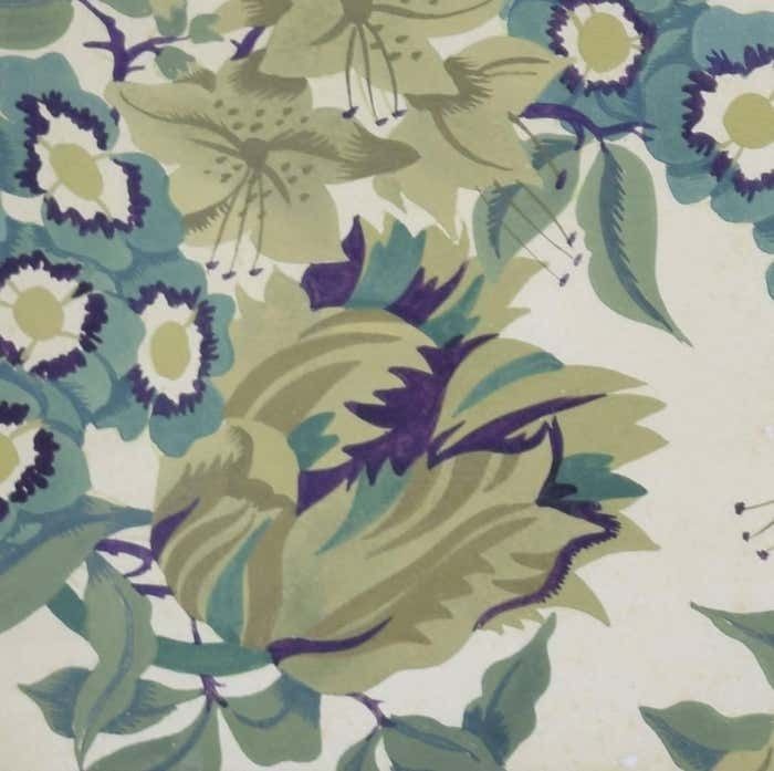 Arts And Crafts Wallpaper Design By Glasgow School Of Art Artists Circa 1920s photo for sale