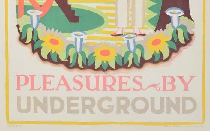 London Underground Summertime Original Vintage Poster By Edward Mcknight Kauffer 1925 photo 2750.0