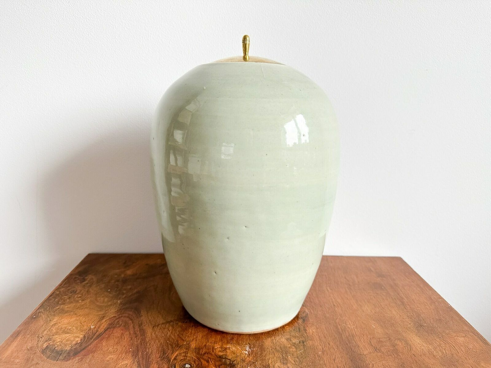 Antique Chinese Lidded Jar, 19th Century Chinese Pot With Lid, 12.5" High, Chinese Vase, Antique Chinese Ginger Jar photo vinterior