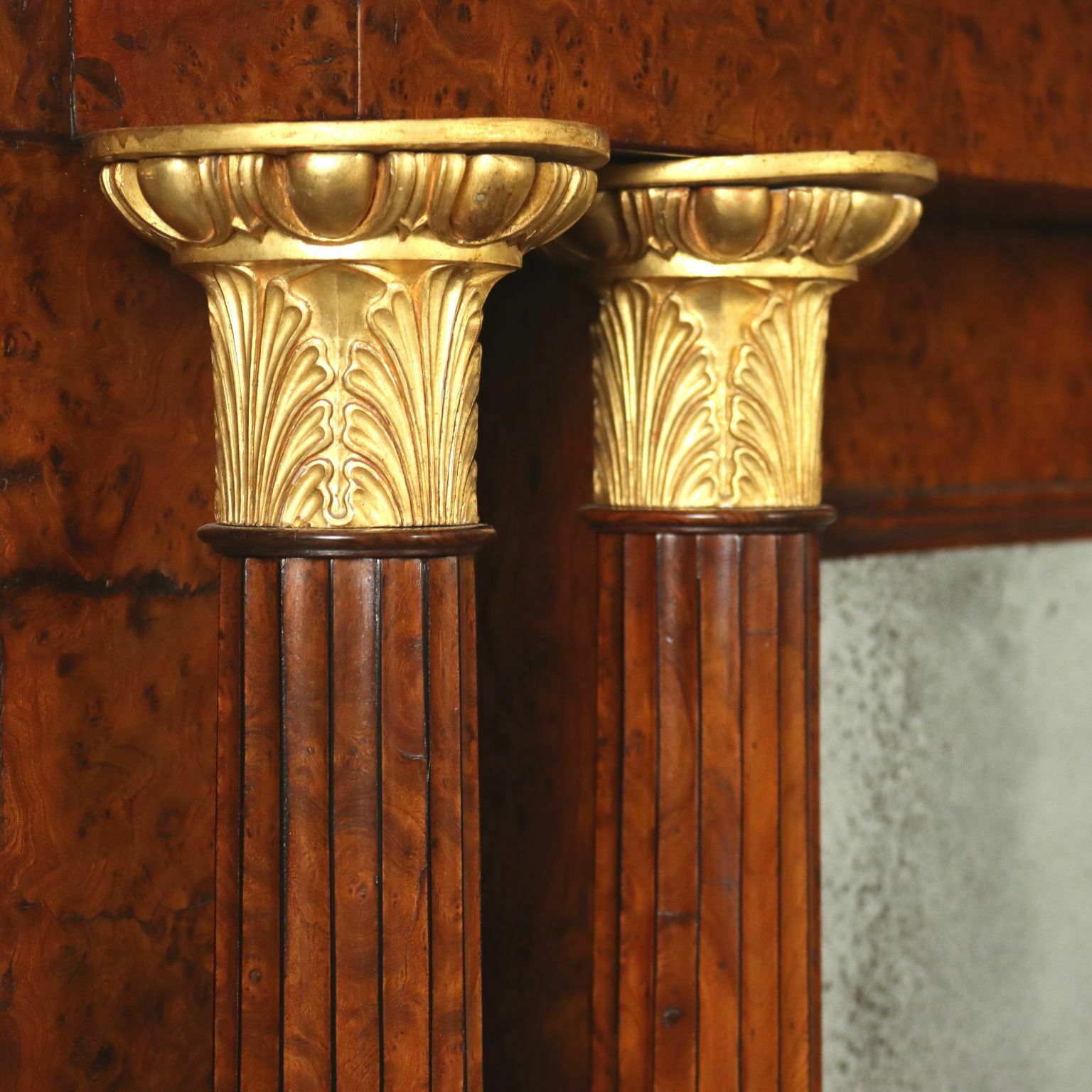 Ancient Chimney Charles X Paolo Moschini '800 Ebony Elm photo for sale