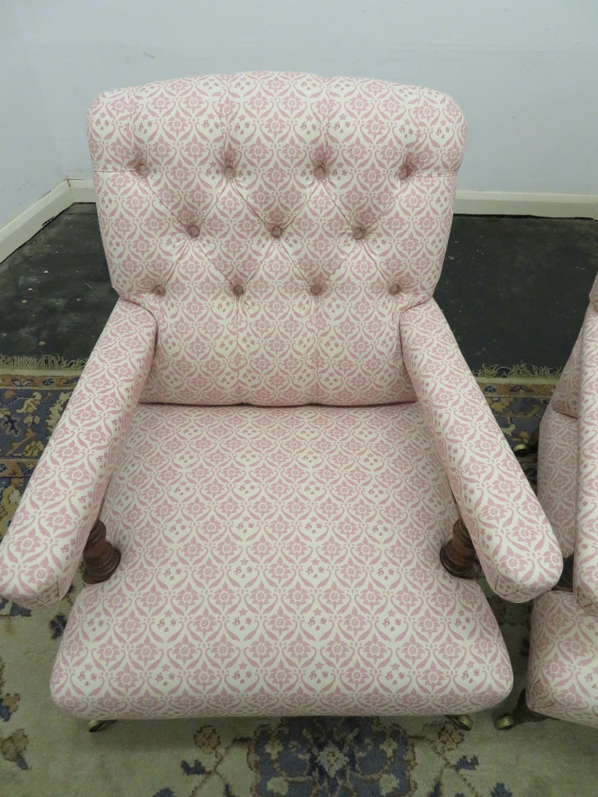 A Pair Of Howard And Sons Walnut Open Armchairs. photo furniture