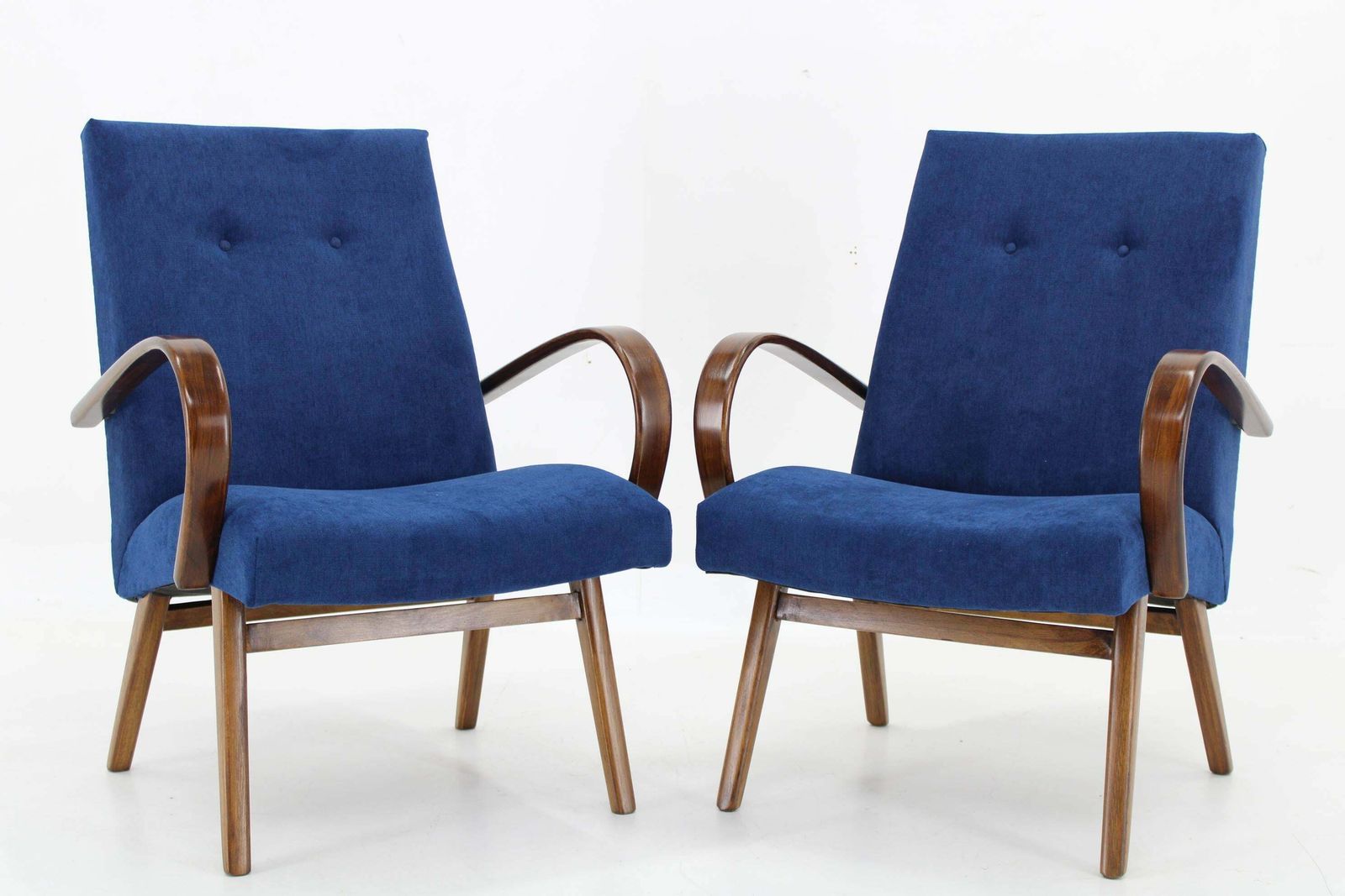 1960s Pair Of Jaroslav Smidek Armchairs For Ton, Czechoslovakia photo furniture