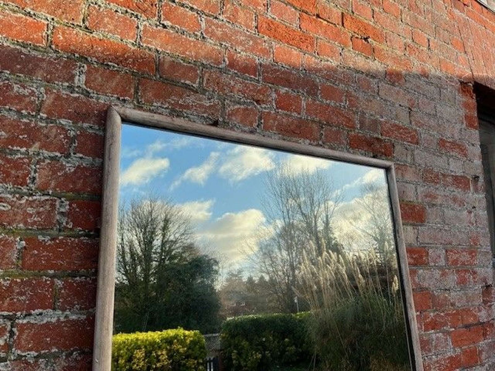 A Superb Large Antique French 19th C Painted Plain Bistro Mirror. photo 1995.0