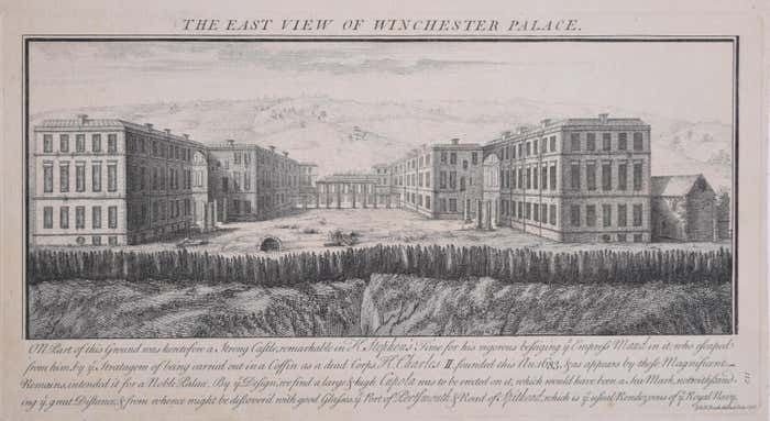 Winchester Palace, Southwark, London Engraving After Samuel And Nathaniel Buck 1733