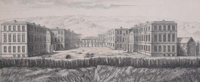 Winchester Palace, Southwark, London Engraving After Samuel And Nathaniel Buck 1733 photo 250.0